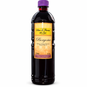 Vino Borgoña Tinto Semi seco PET 1 litro - Caja de 12 botellas PET de 1 litro